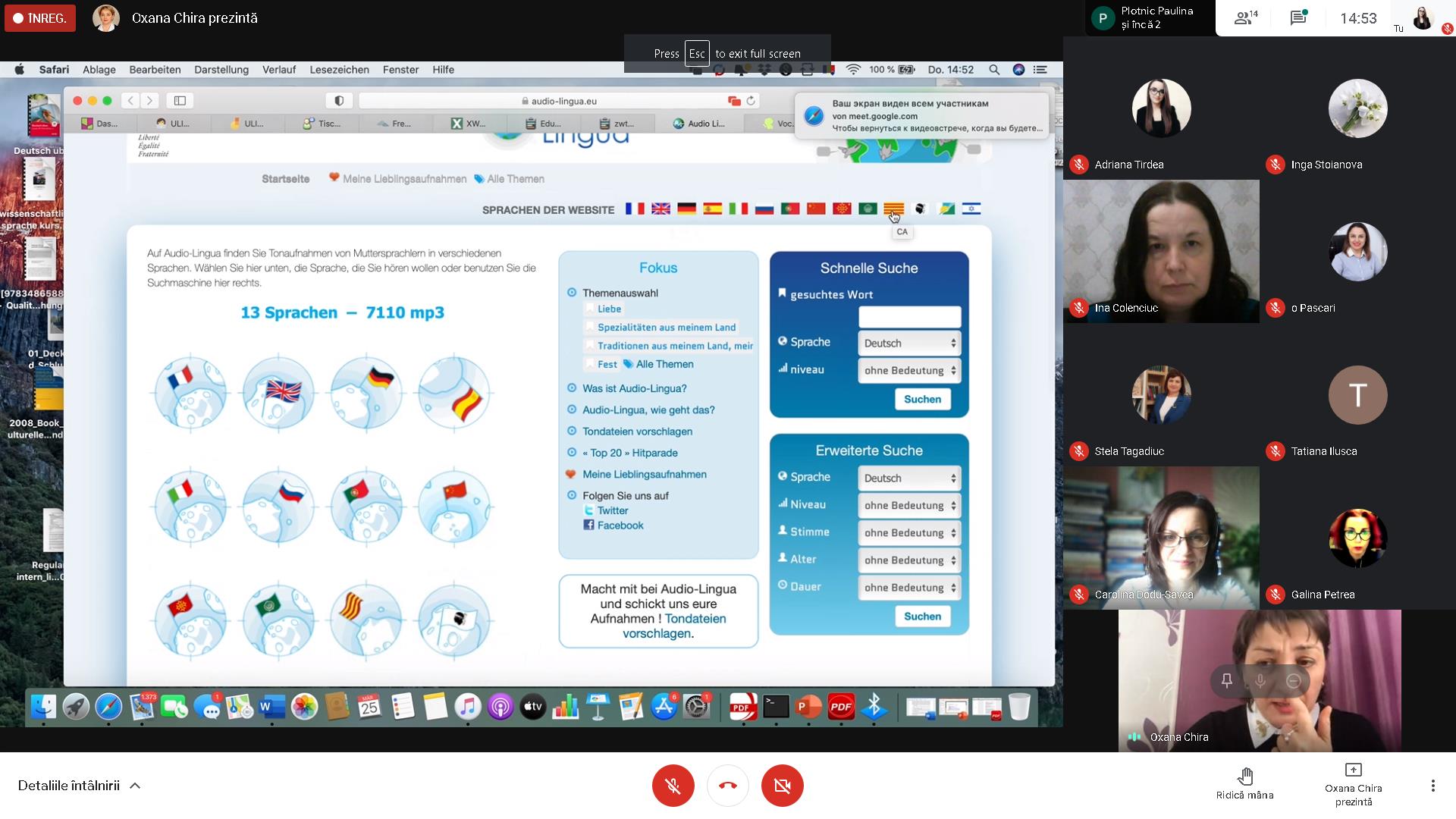 Facultatea de Litere ULIM a organizat webinarul „DIGITALIZAREA ȘI PROCESELE DE ÎNVĂȚARE/PREDARE/EVALUARE ȘI AUTOEVALUARE”, prezentat de conf. univ. dr. Oxana Chira.