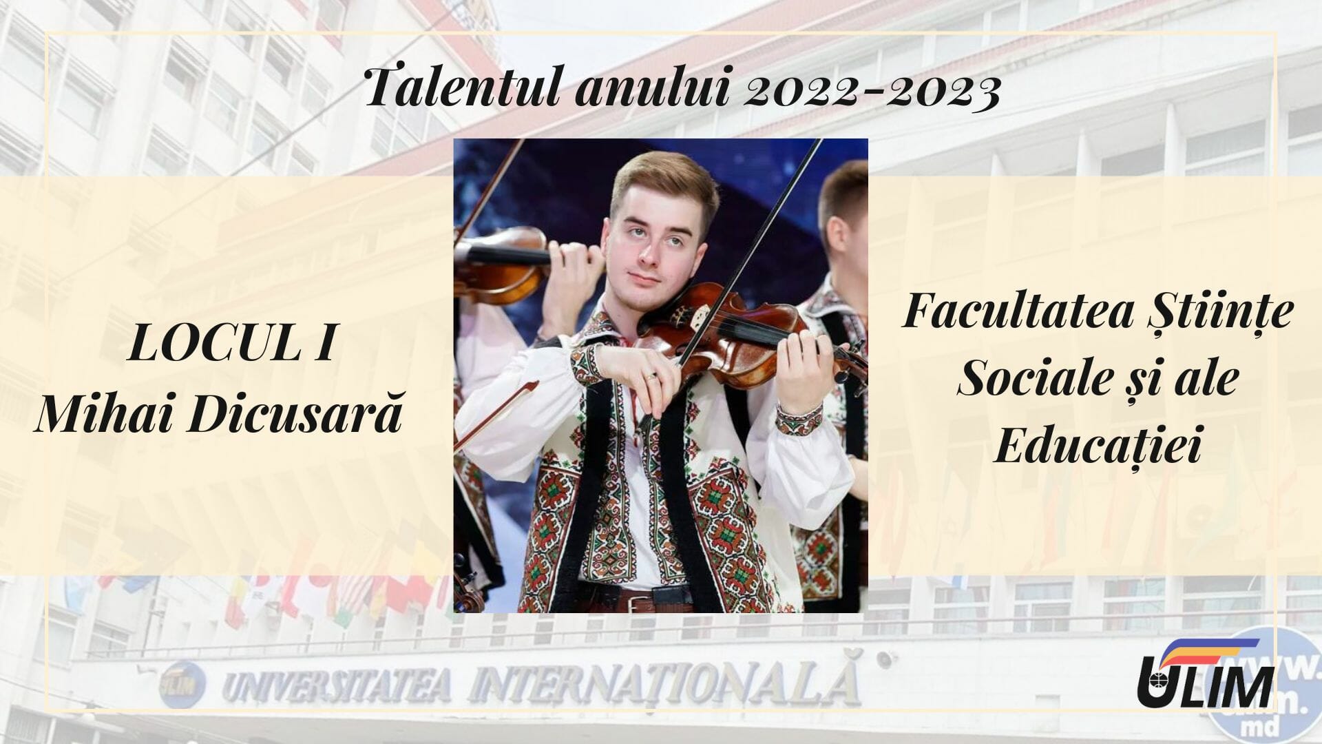 Gala Premiilor ULIM – Talentul Anului